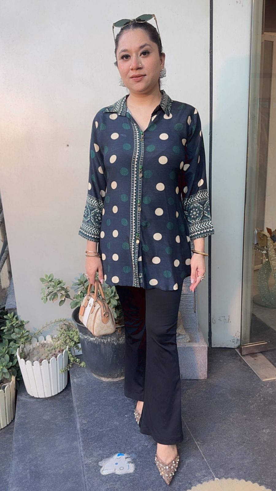 Percy Bottel Green Digital print Shirt