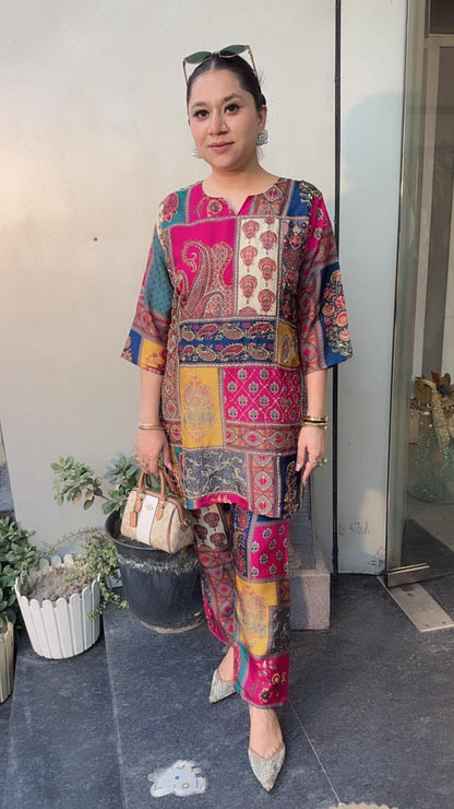 Patang Multicolor Ajrakh print Cordset