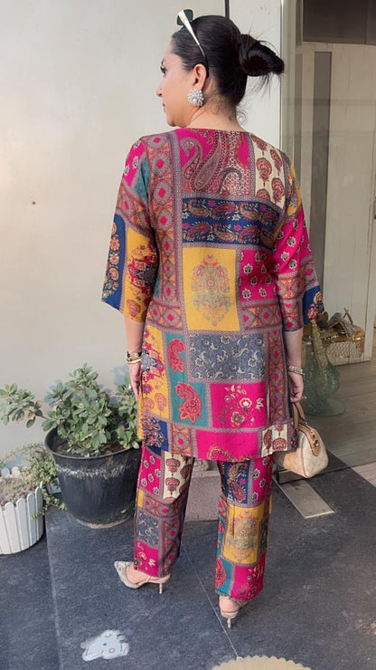 Patang Multicolor Ajrakh print Cordset