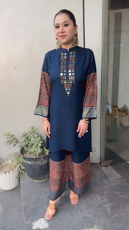 Vietnam Navy Blue Mirror Designer Cordset