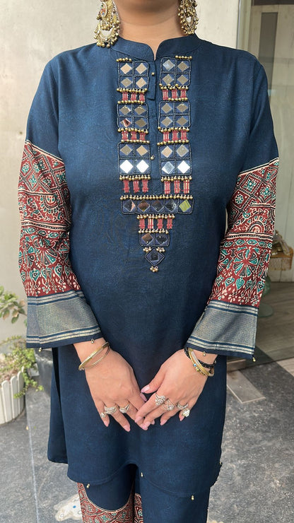 Vietnam Navy Blue Mirror Designer Cordset