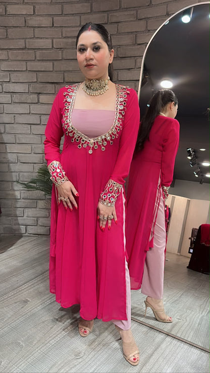 Sheesha Hot pink Mirror Cordset 3pc Set