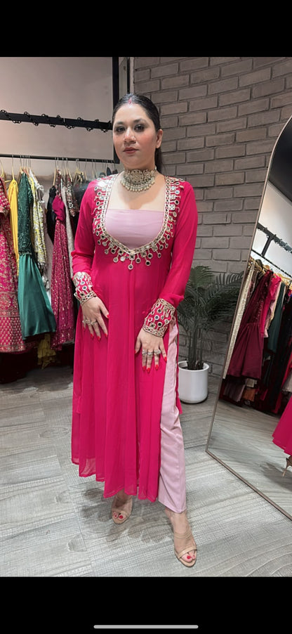 Sheesha Hot pink Mirror Cordset 3pc Set