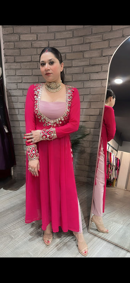 Sheesha Hot pink Mirror Cordset 3pc Set