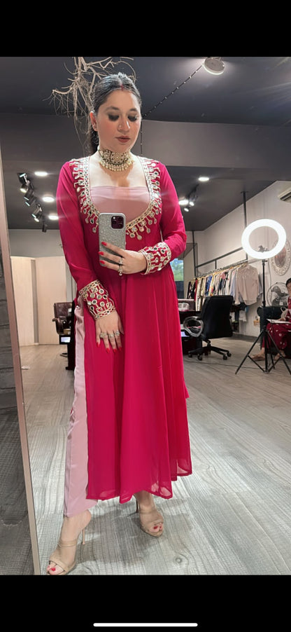 Sheesha Hot pink Mirror Cordset 3pc Set