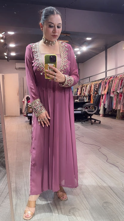 Sheesha Onion pink Mirror Cordset 3pc Set