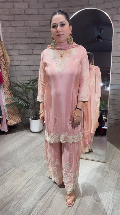 Keeram peach Designer Suit