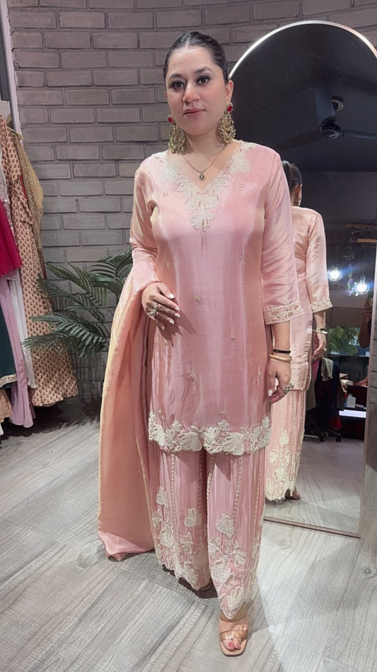 Keeram peach Designer Suit