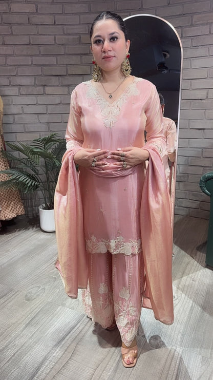 Keeram peach Designer Suit