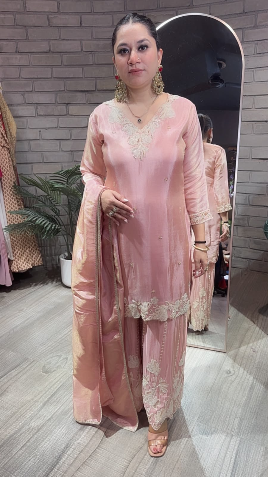 Keeram peach Designer Suit