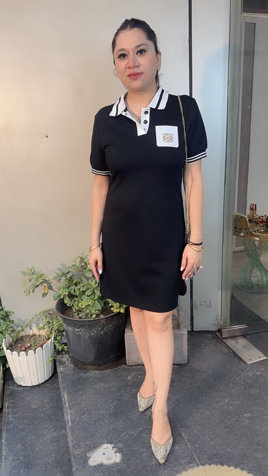 Selvia Black 1pc Dress