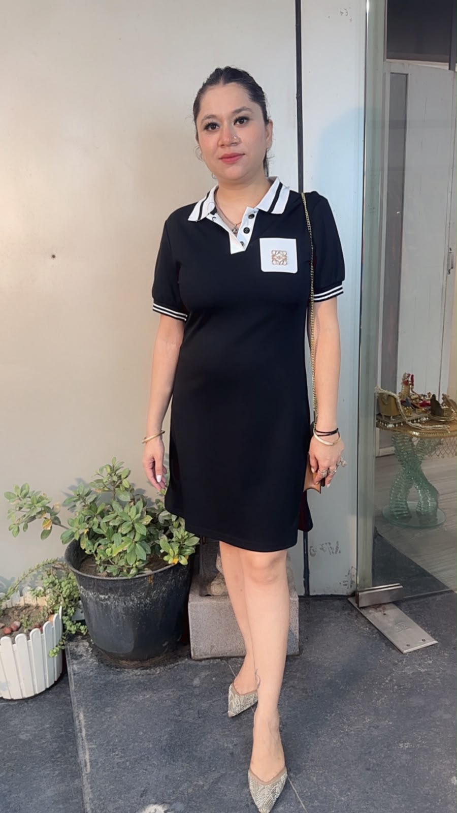 Selvia Black 1pc Dress