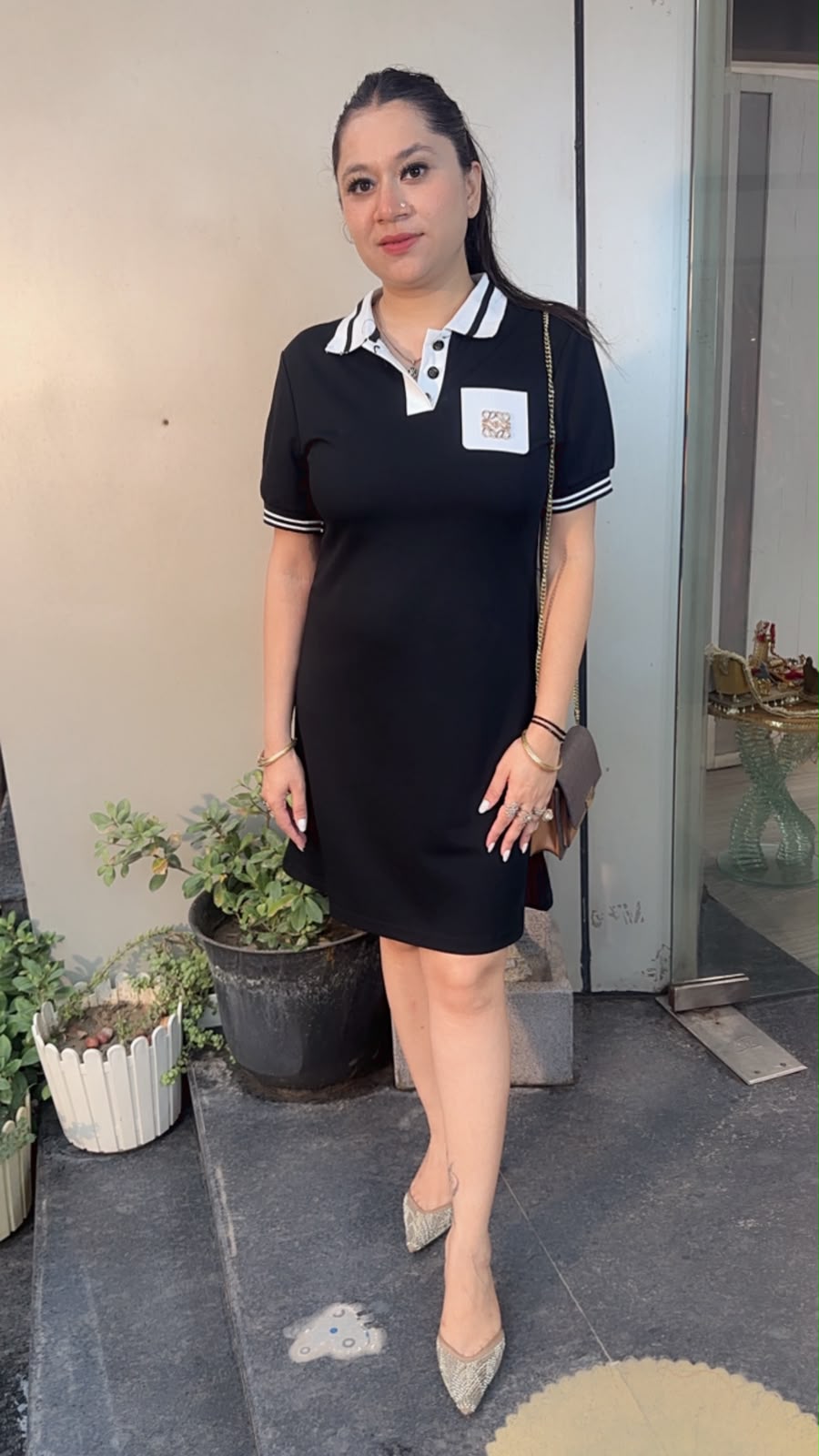 Selvia Black 1pc Dress