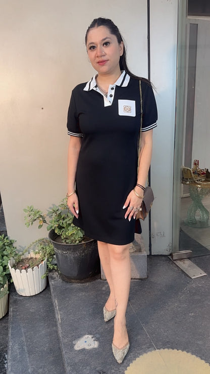 Selvia Black 1pc Dress