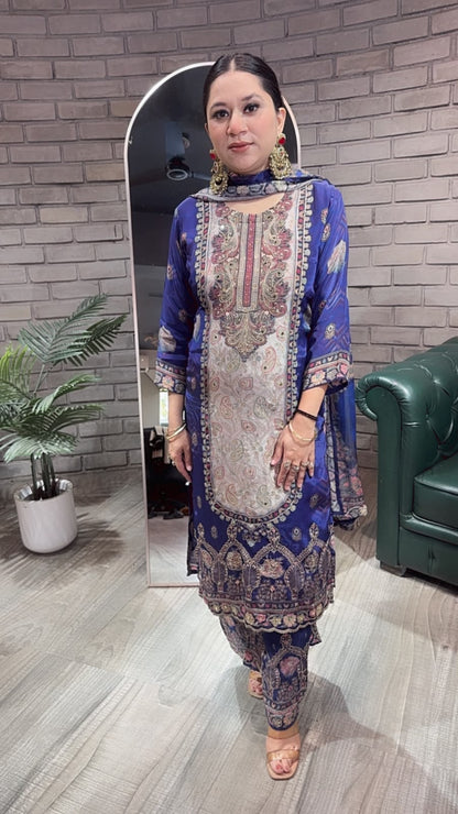 Lilli jammun Digital print Designer Suit