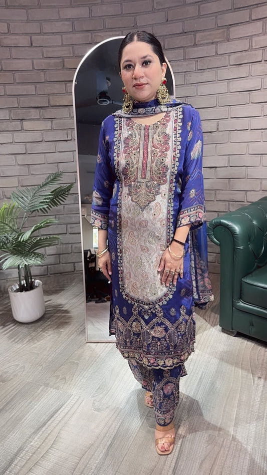 Lilli jammun Digital print Designer Suit