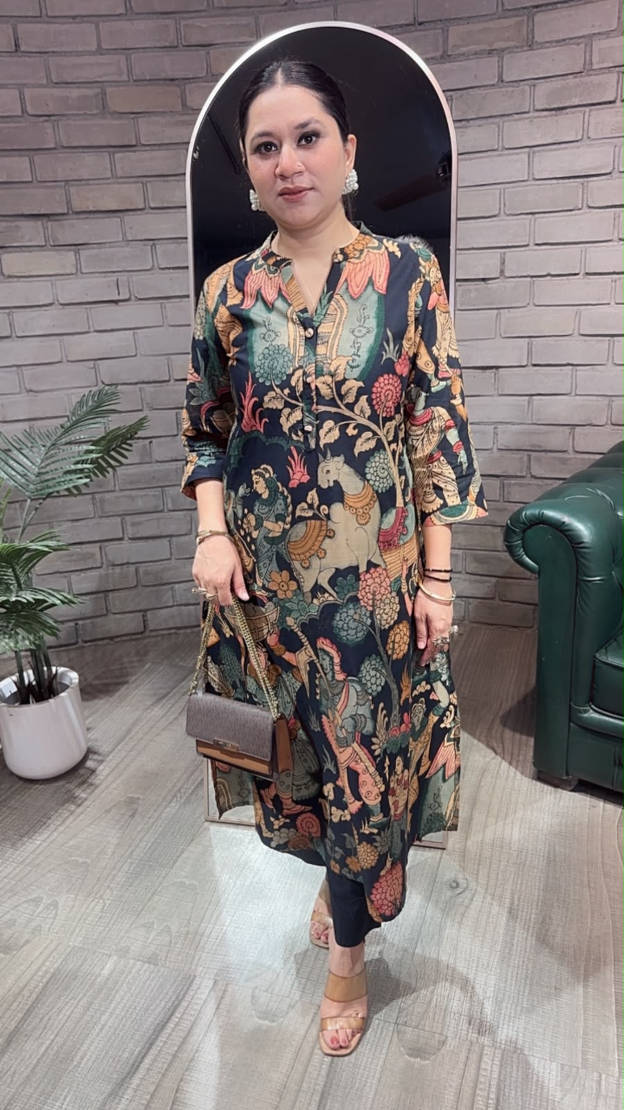 Kathak Digital print A-Line Tunic Set