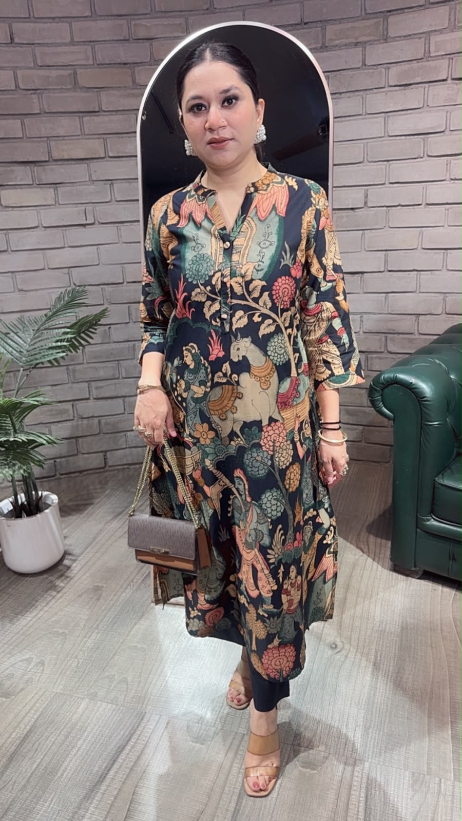 Kathak Digital print A-Line Tunic Set