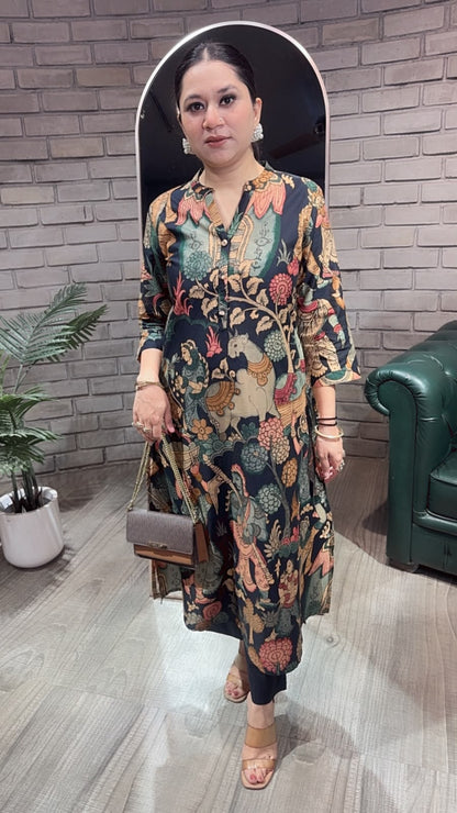 Kathak Digital print A-Line Tunic Set