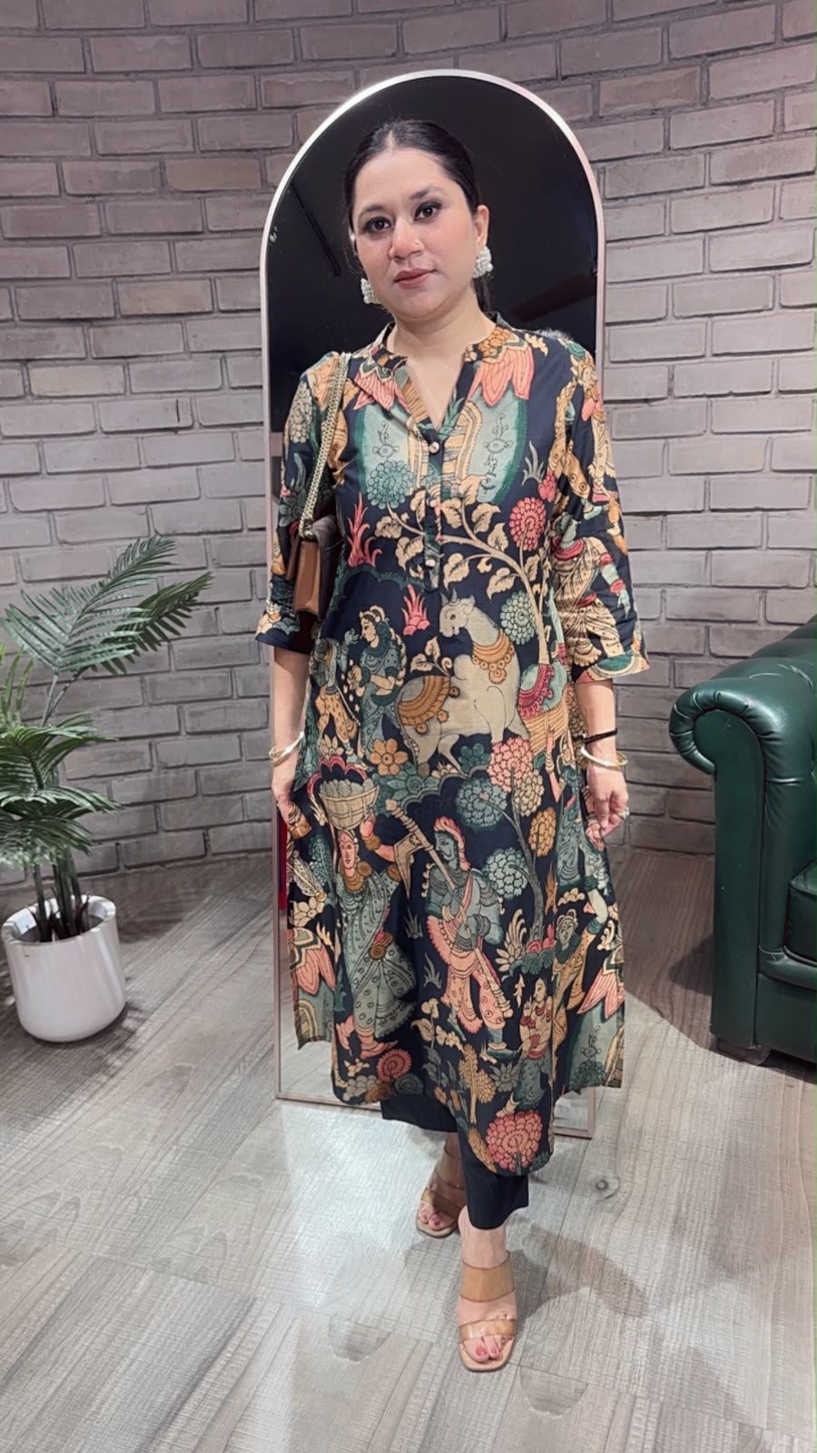Kathak Digital print A-Line Tunic Set