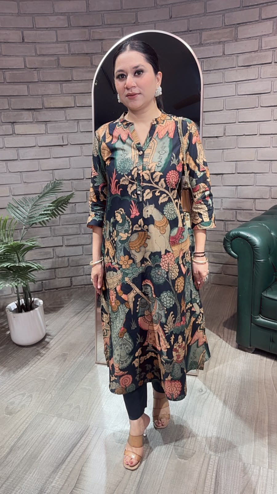 Kathak Digital print A-Line Tunic Set