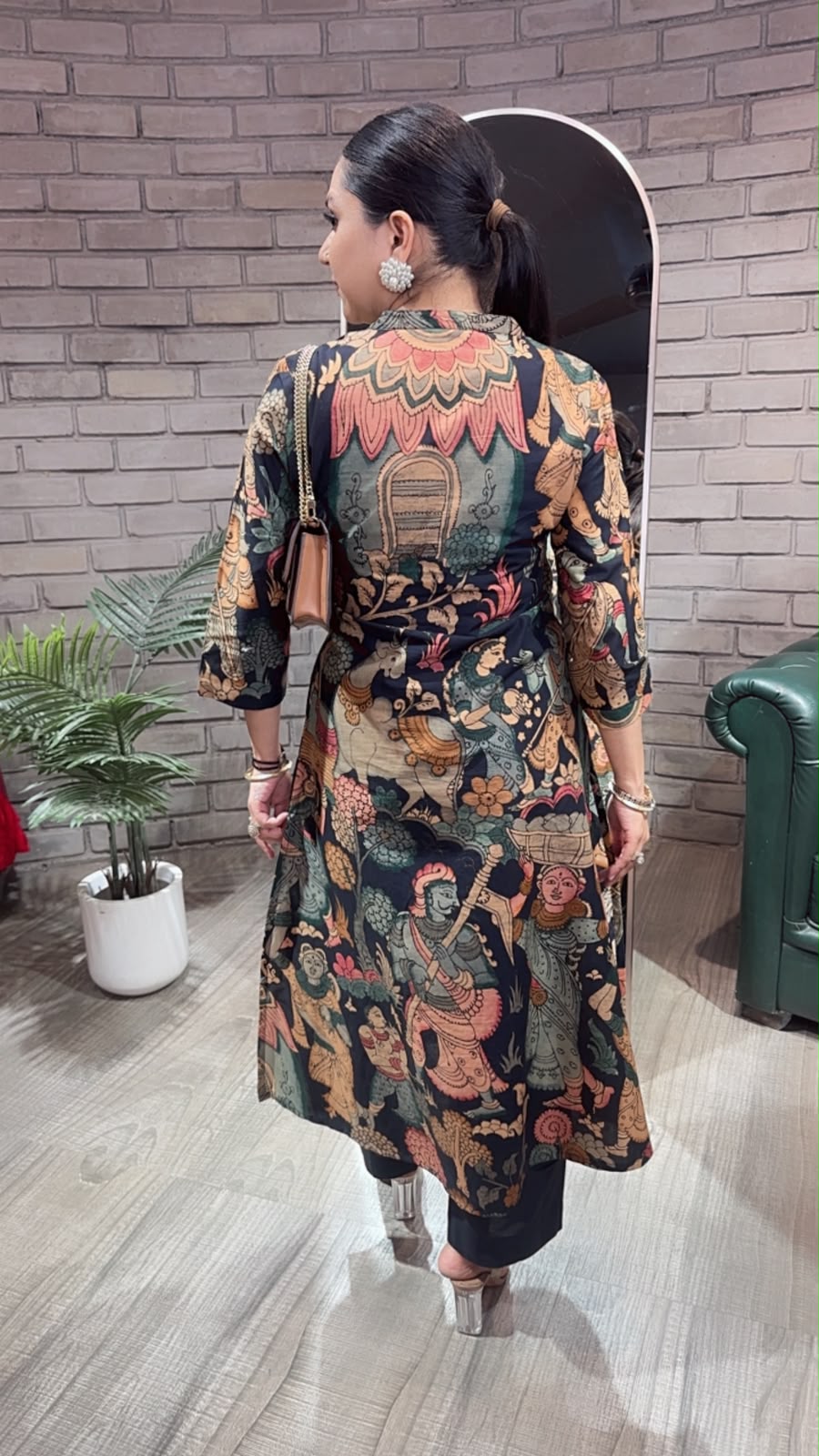 Kathak Digital print A-Line Tunic Set