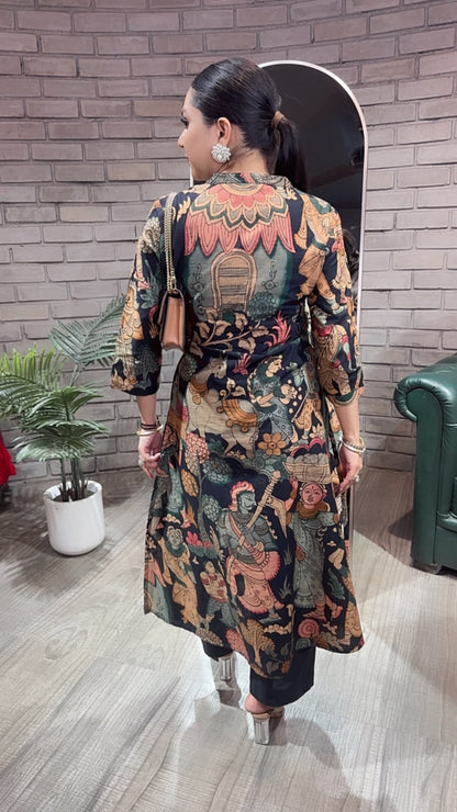 Kathak Digital print A-Line Tunic Set