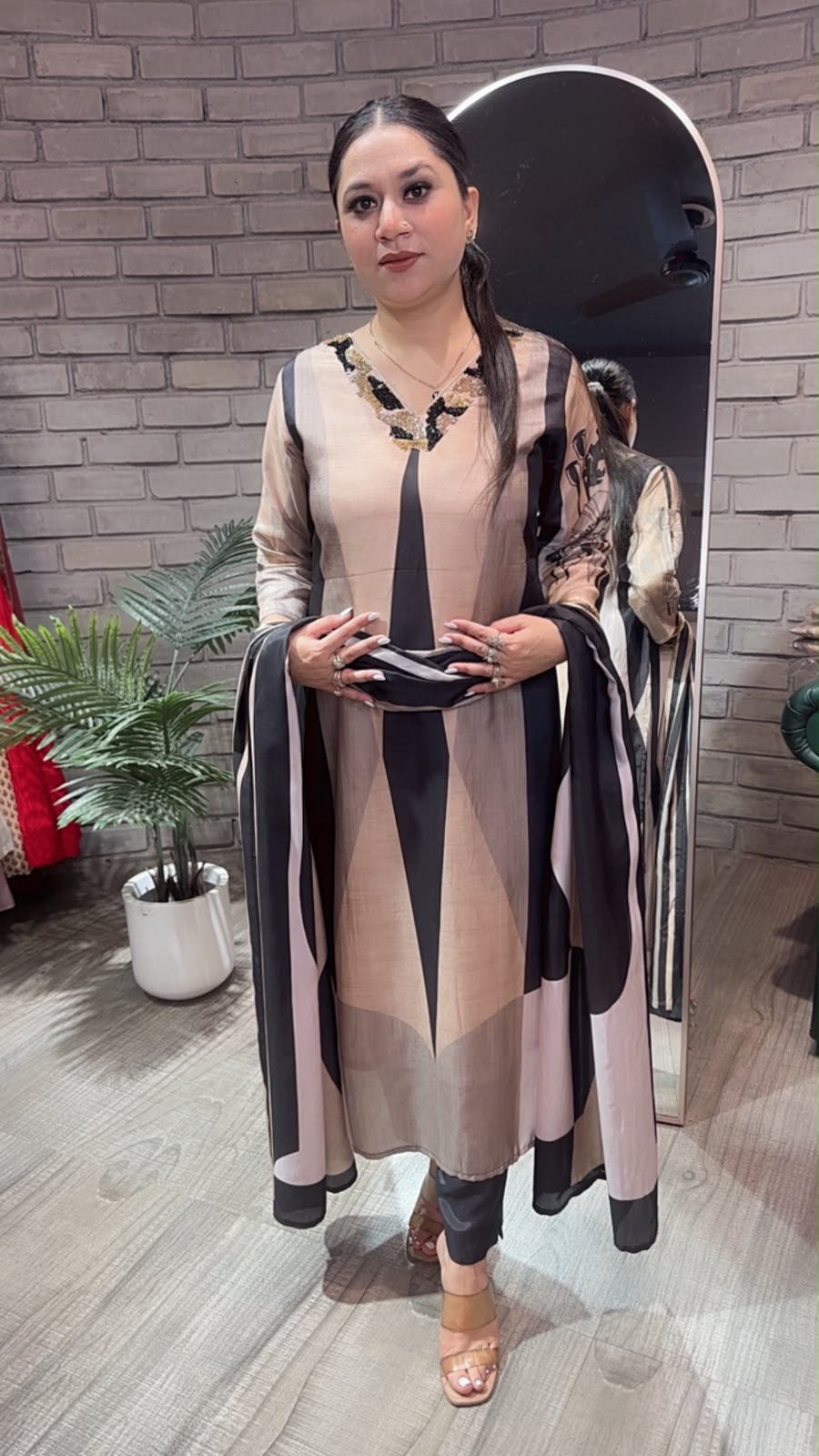 Fresco Digital print Designer Suit