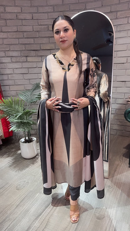 Fresco Digital print Designer Suit