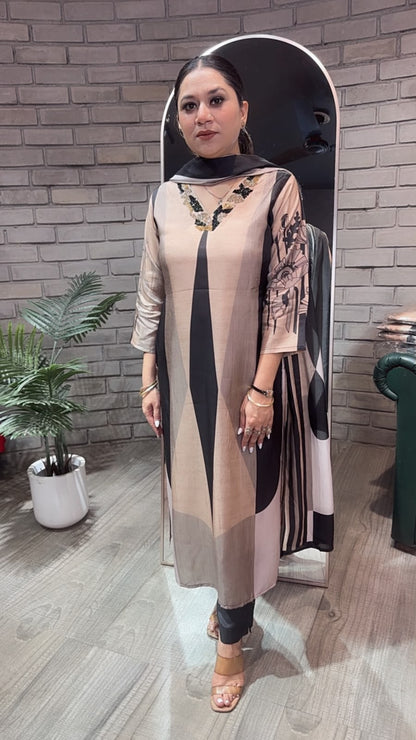 Fresco Digital print Designer Suit