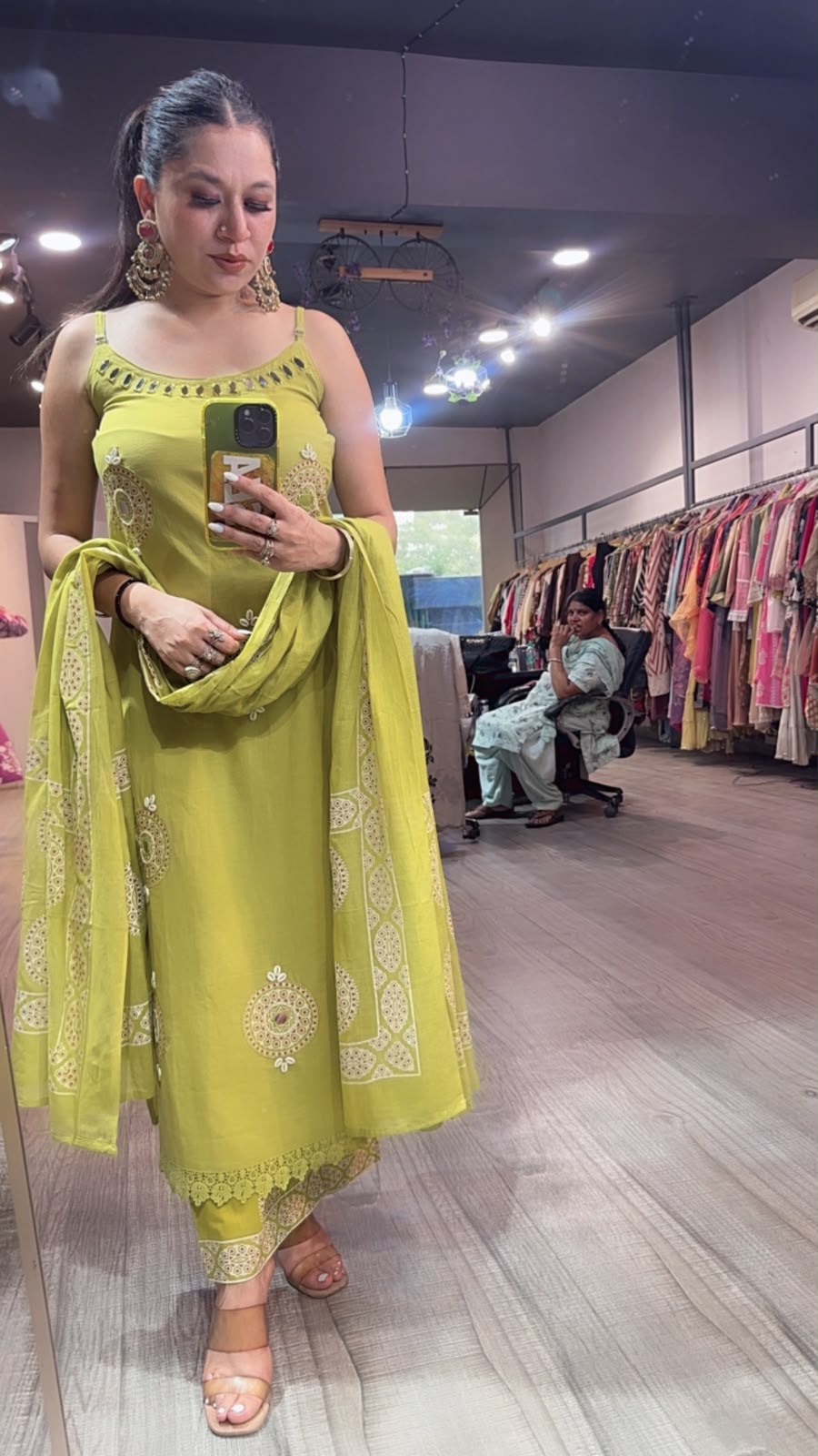 Nimbu pani Stapy Cotton Designer Suit