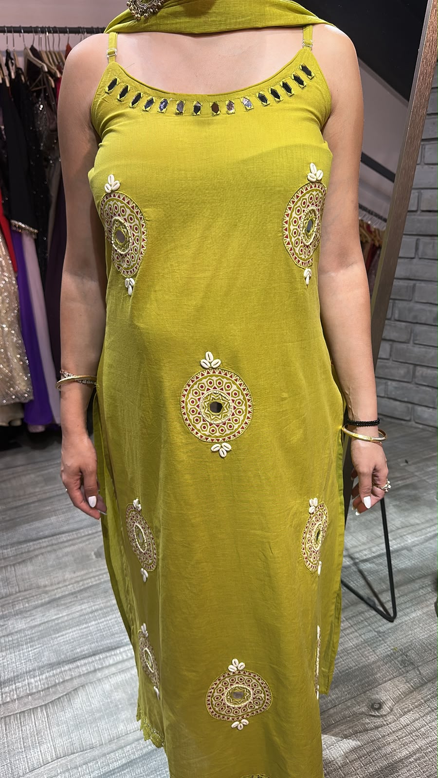 Nimbu pani Stapy Cotton Designer Suit