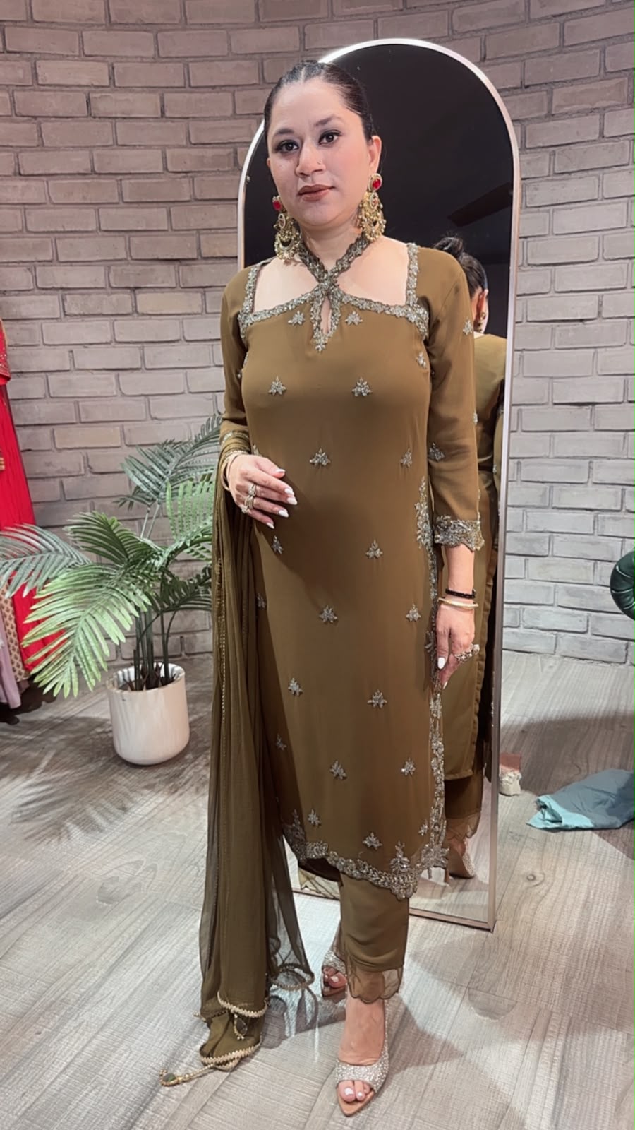 Eknoor Bronze Crisscross Designer Suit