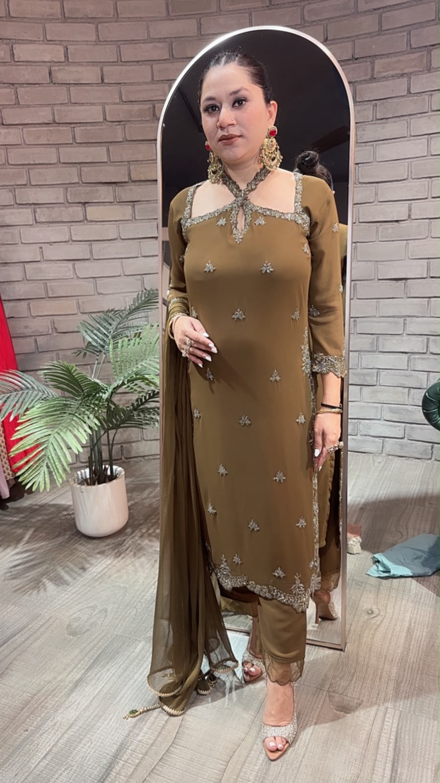 Eknoor Bronze Crisscross Designer Suit