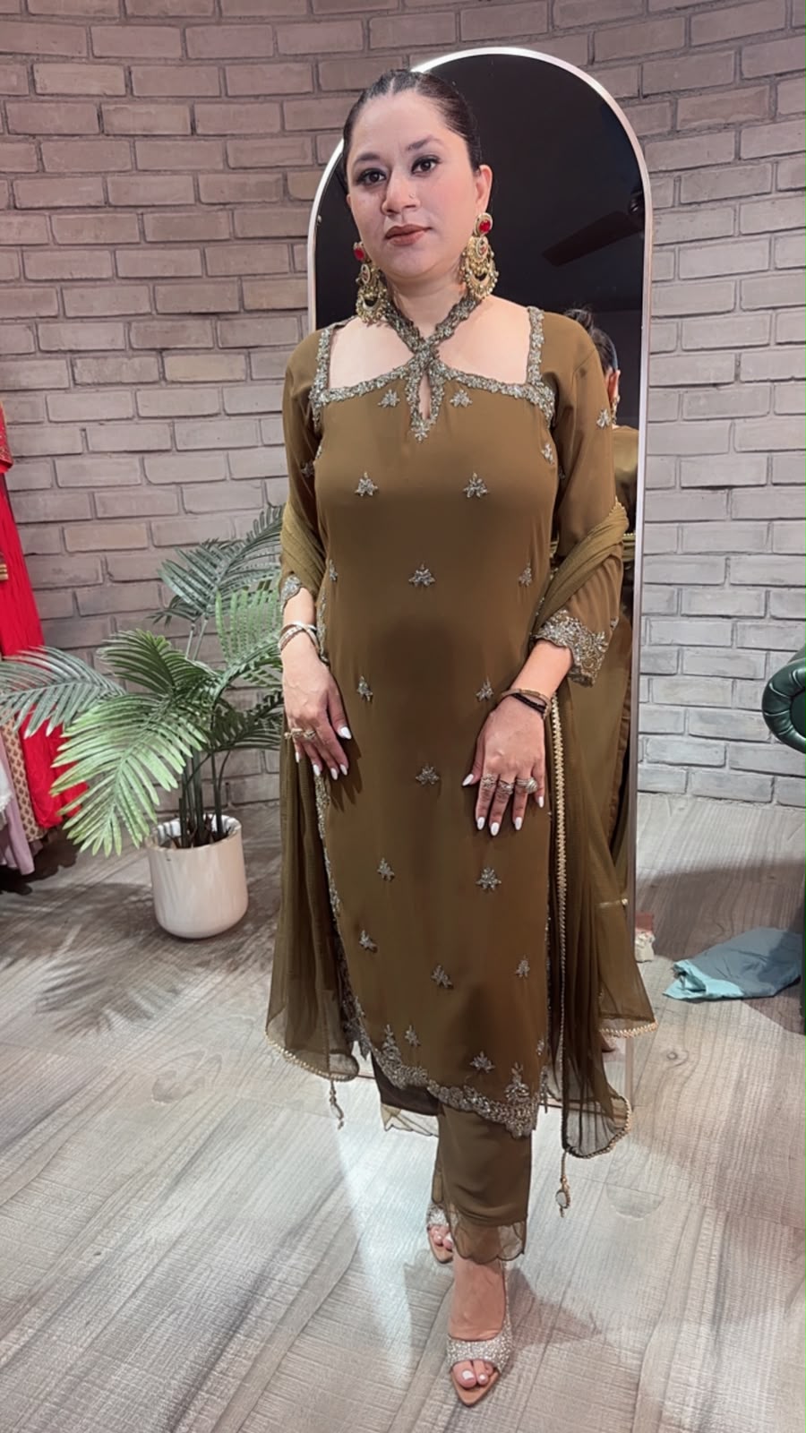 Eknoor Bronze Crisscross Designer Suit
