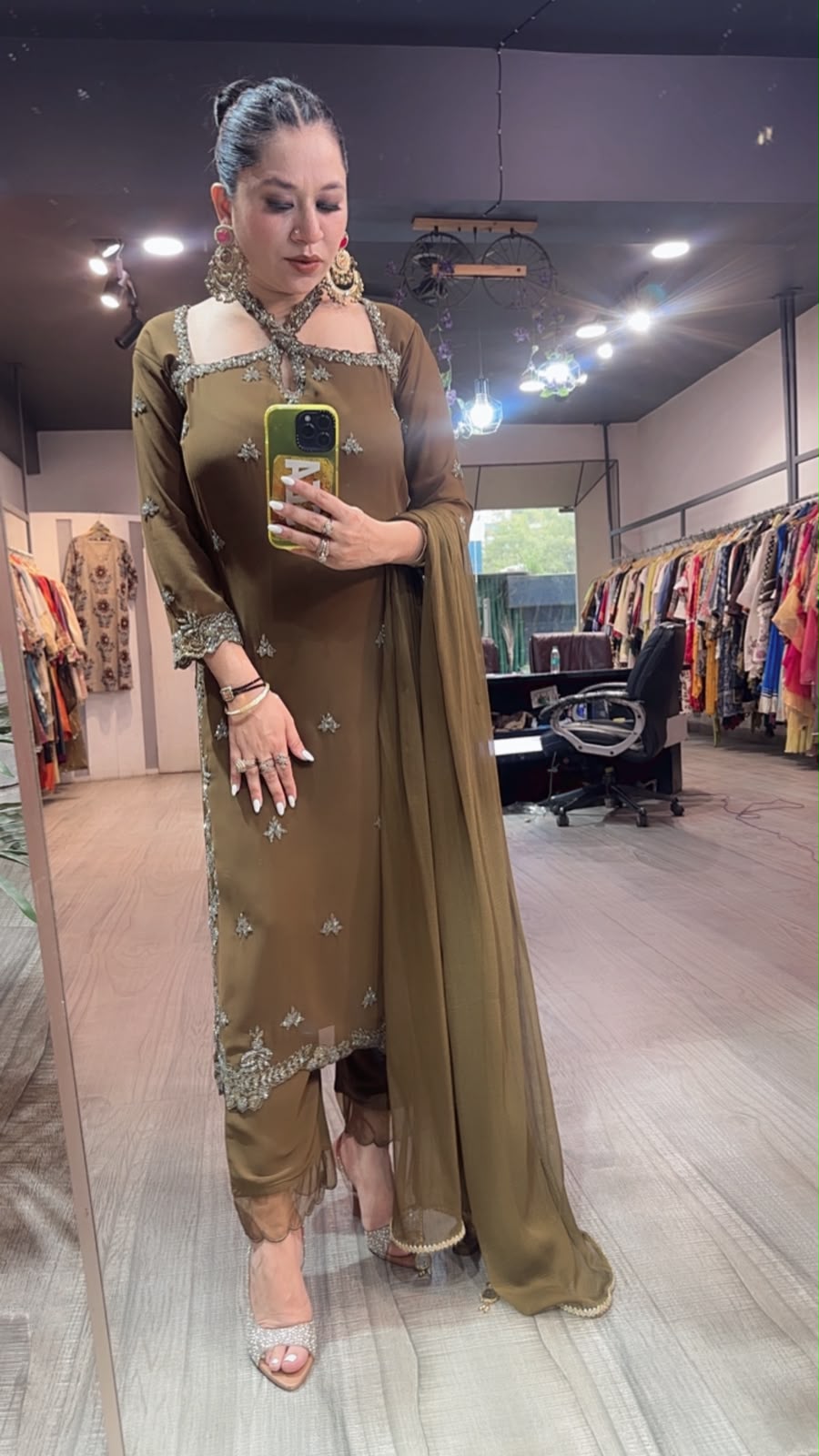 Eknoor Bronze Crisscross Designer Suit