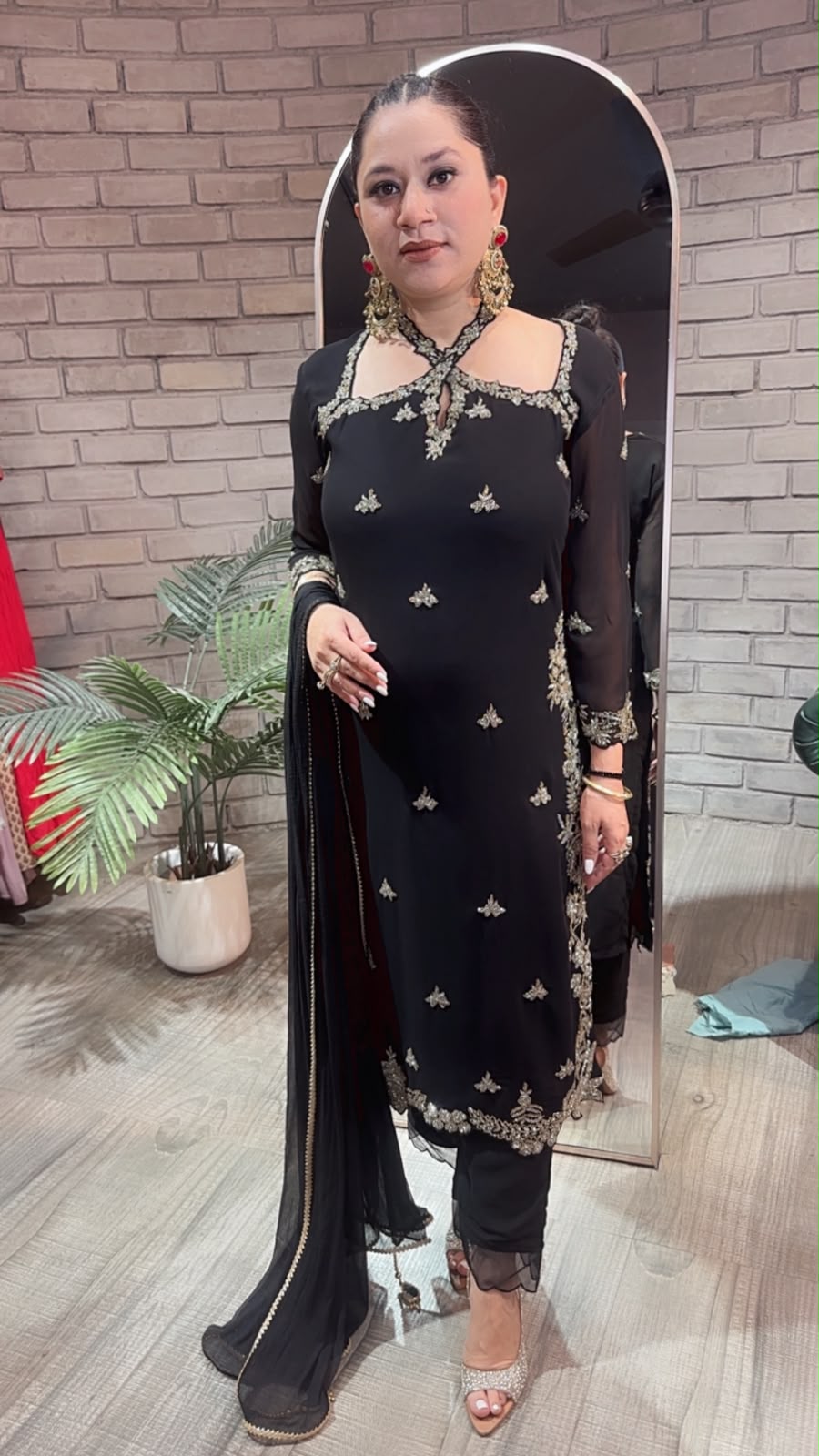 Eknoor Black Crisscross Designer Suit