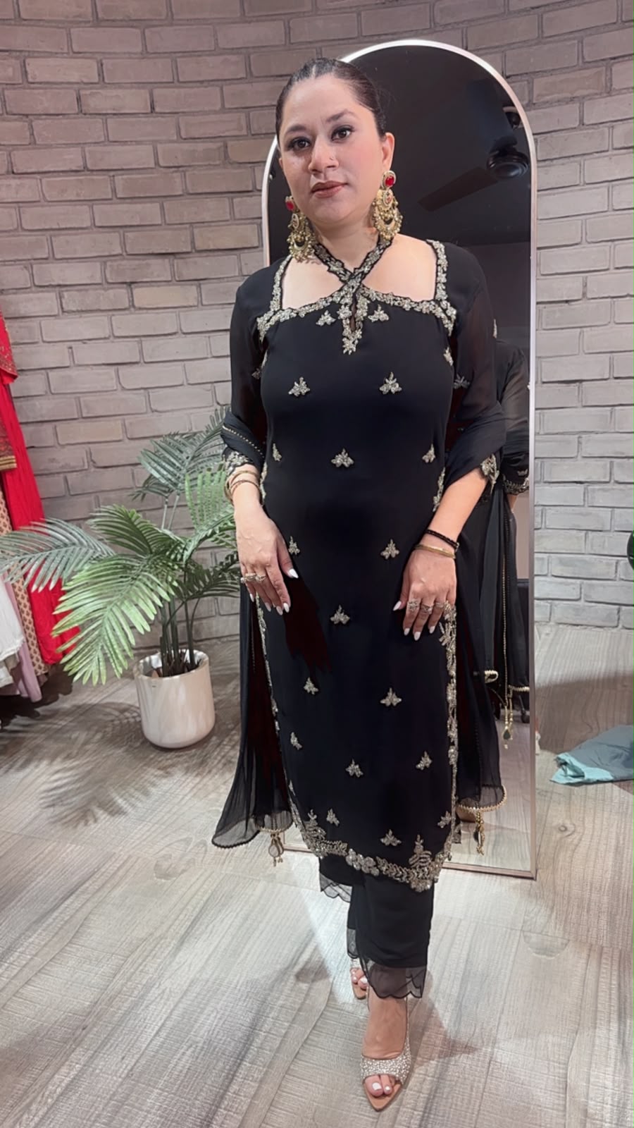 Eknoor Black Crisscross Designer Suit