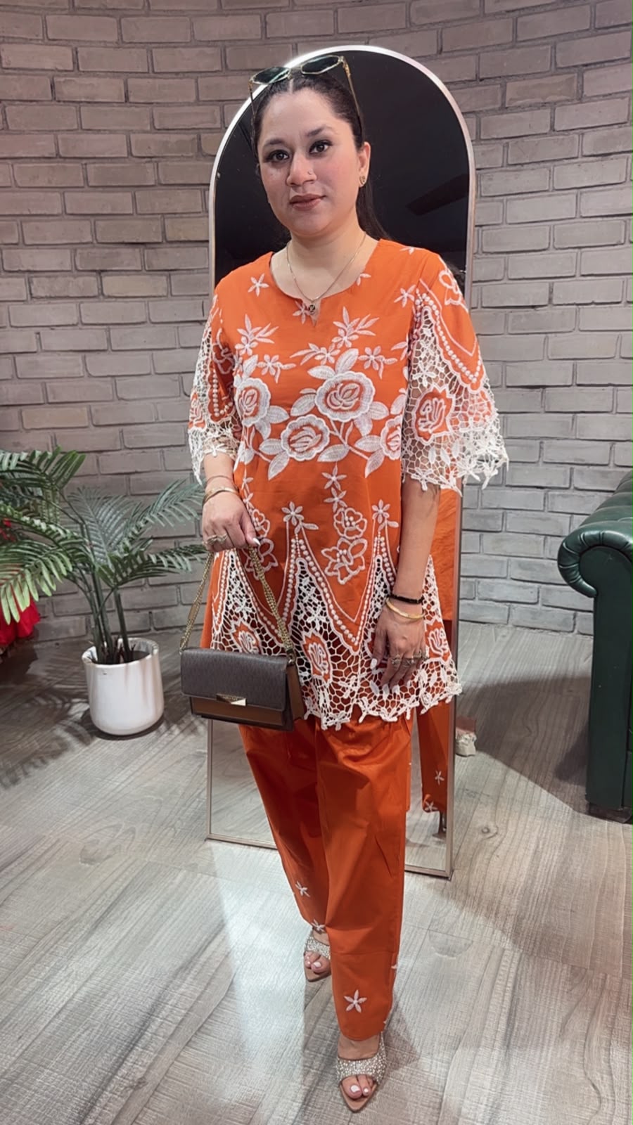 Mirinda Chiffle lace work Cotton Farshi Cordset
