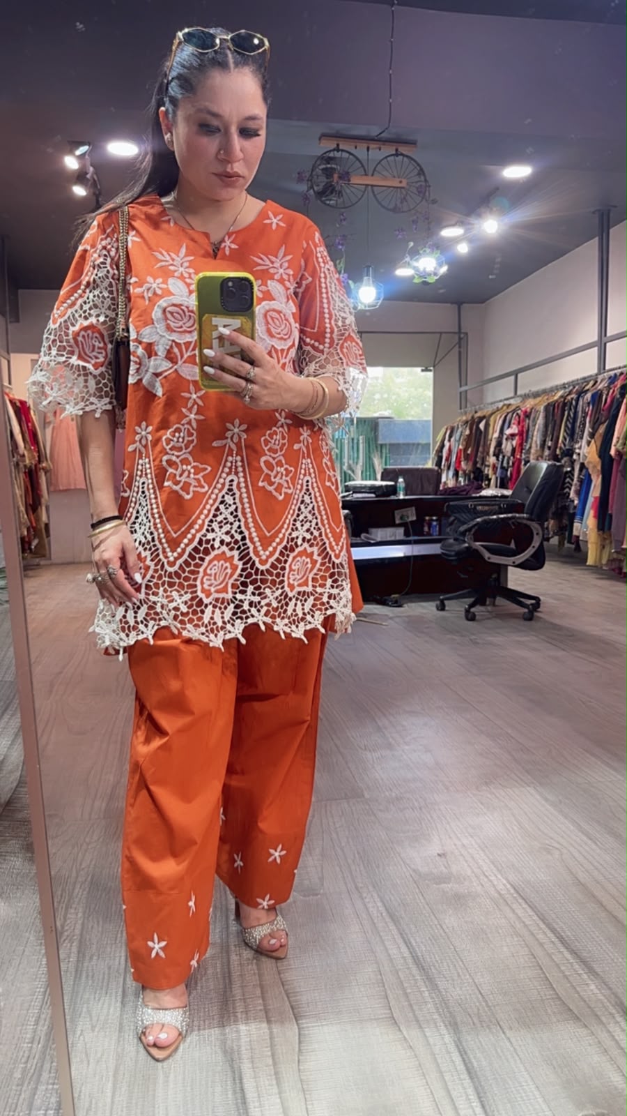 Mirinda Chiffle lace work Cotton Farshi Cordset