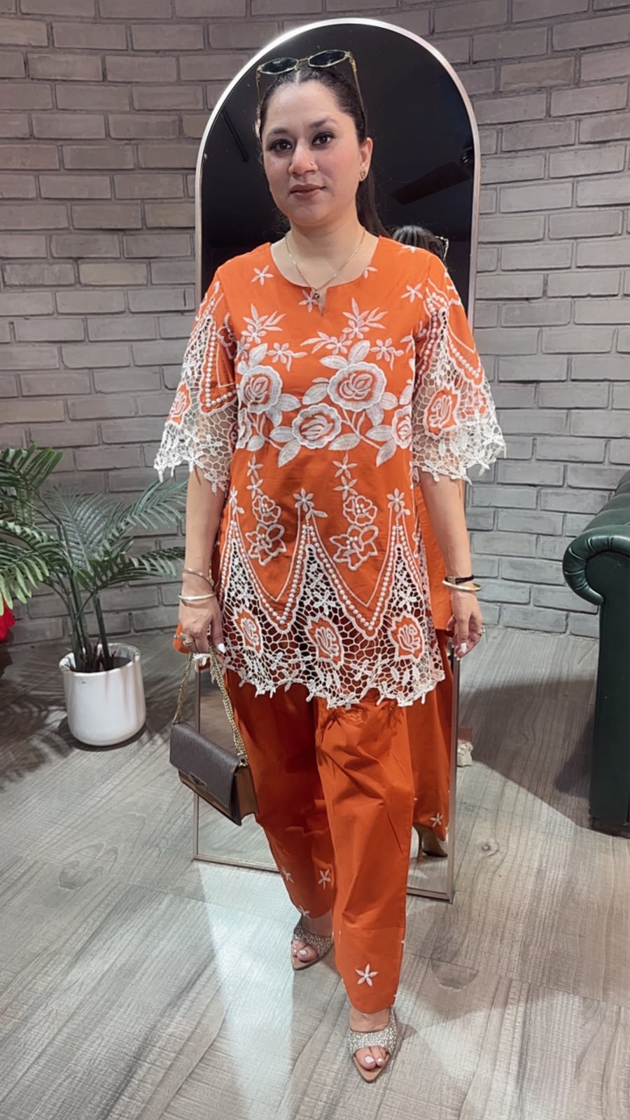 Mirinda Chiffle lace work Cotton Farshi Cordset
