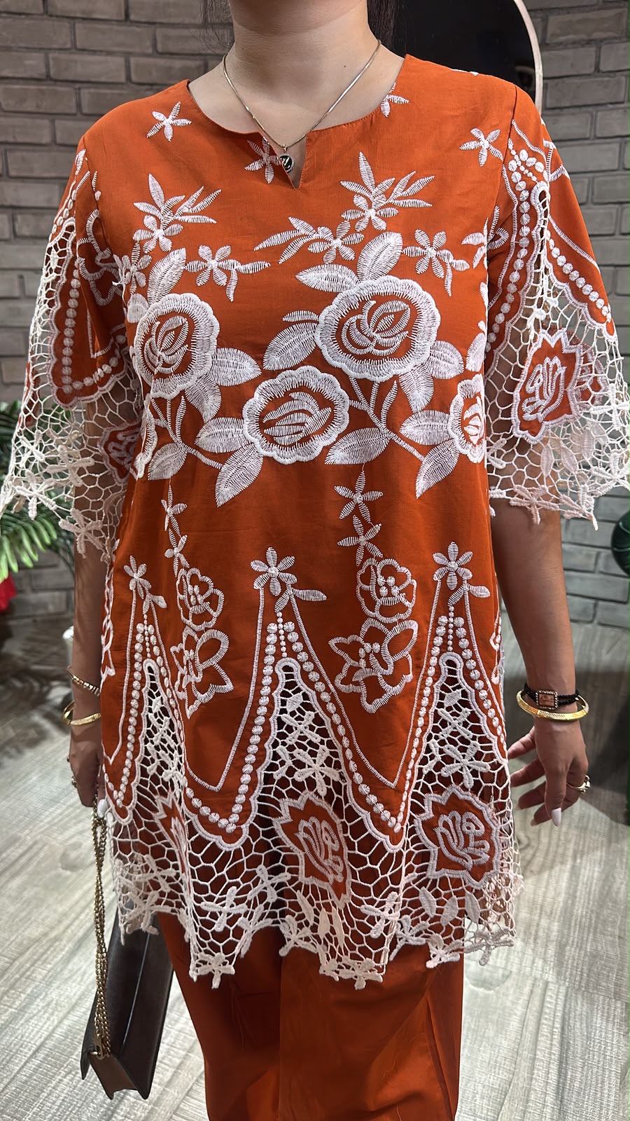 Mirinda Chiffle lace work Cotton Farshi Cordset