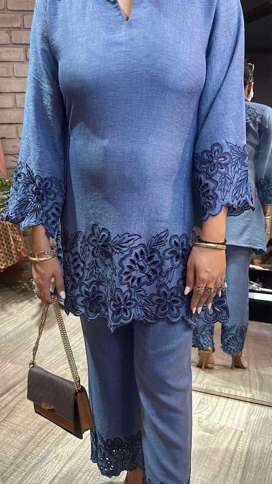 Kors Indigo Cut work Cordset