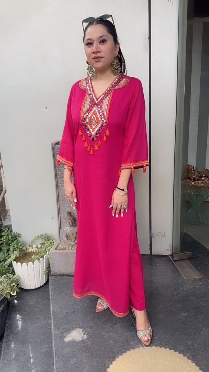 Nayak Tassel work Long Tunic Set