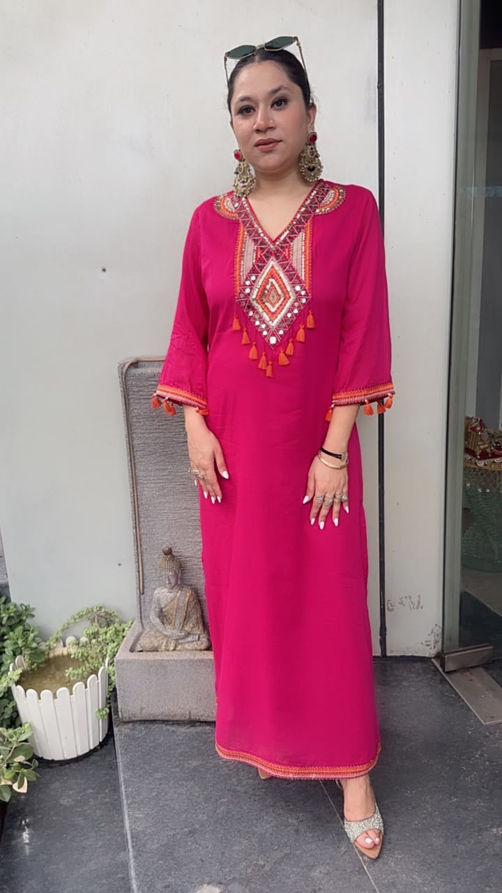 Nayak Tassel work Long Tunic Set