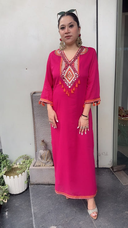 Nayak Tassel work Long Tunic Set