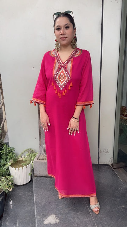 Nayak Tassel work Long Tunic Set