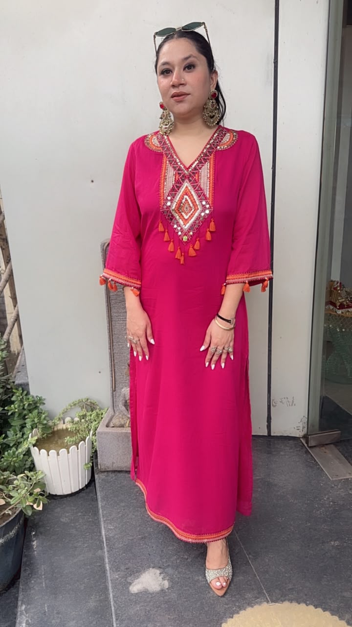 Nayak Tassel work Long Tunic Set