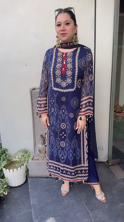 Noah Blue Digital Designer suit
