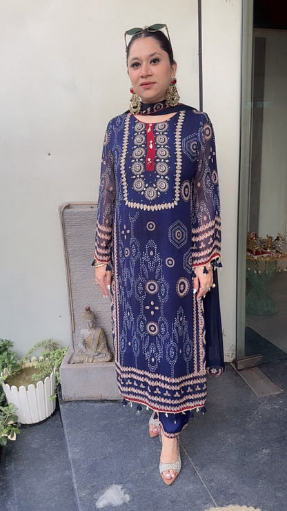 Noah Blue Digital Designer suit